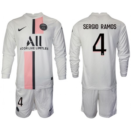 Fußballtrikots Paris Saint-Germain Sergio Ramos 4 Kinder 2021-2022 Langarm Auswärts-trikot kaufen
